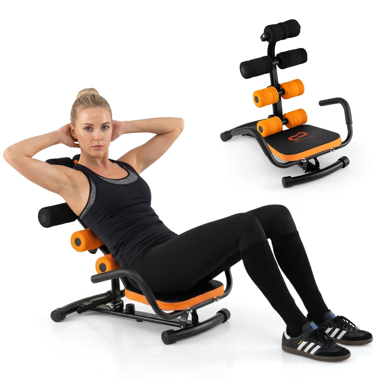 Core Ab Trainer Bench Abdominal Stomach Exerciser Workout Gym Fitness Machine