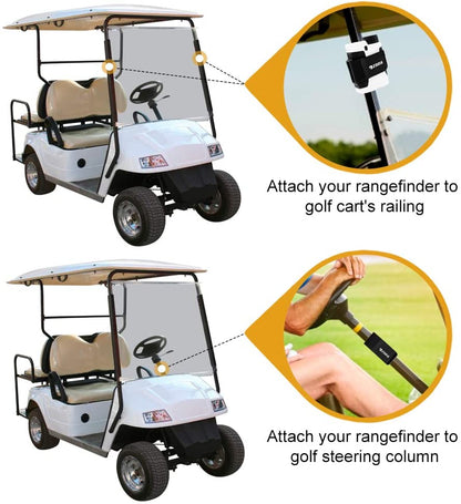 Magnetic Rangefinder Mount Strap for Golf Cart Railing, Adjustable Rangefinder Mount/Holder/Strap/Band with Strong Magnet Securely Attach to Most Rail/Bar/Frame of Golf Cart