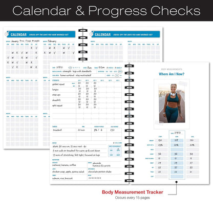 Workout Fitness Journal Nutrition Planners: Clip-In Bookmark, Sturdy Binding, Thick Pages & Laminated Protective Cover (Black & Gold)