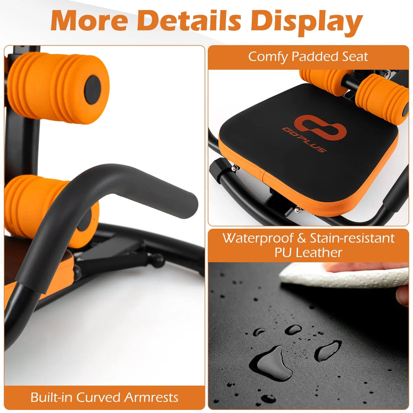 Core Ab Trainer Bench Abdominal Stomach Exerciser Workout Gym Fitness Machine